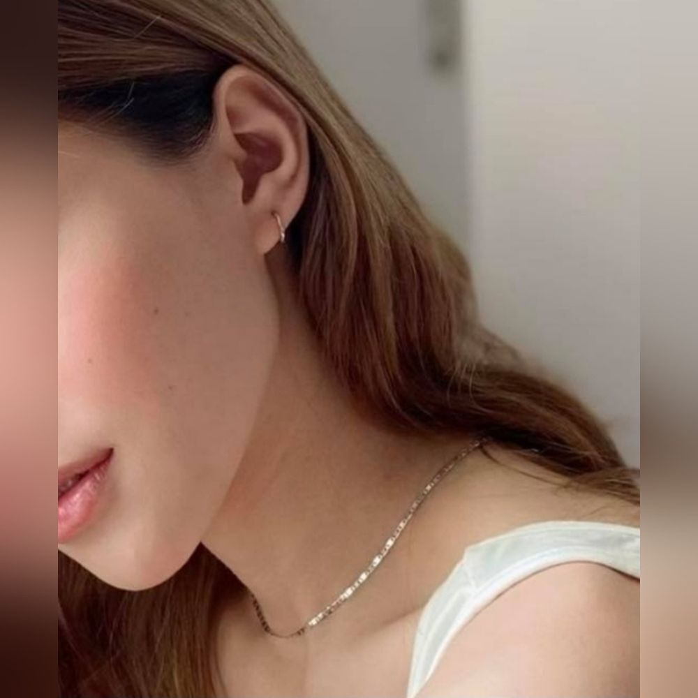 Elegant Gold and Silver Huggie Hoop Earrings 925